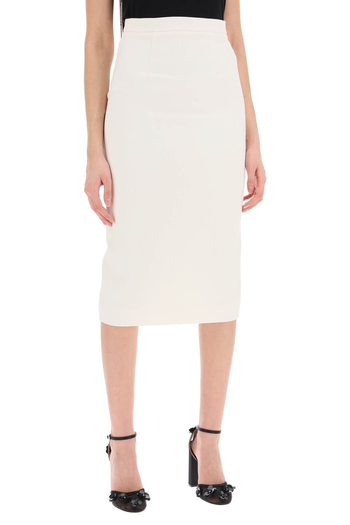 Shop Roland Mouret Midi Cady Skirt In Women In White