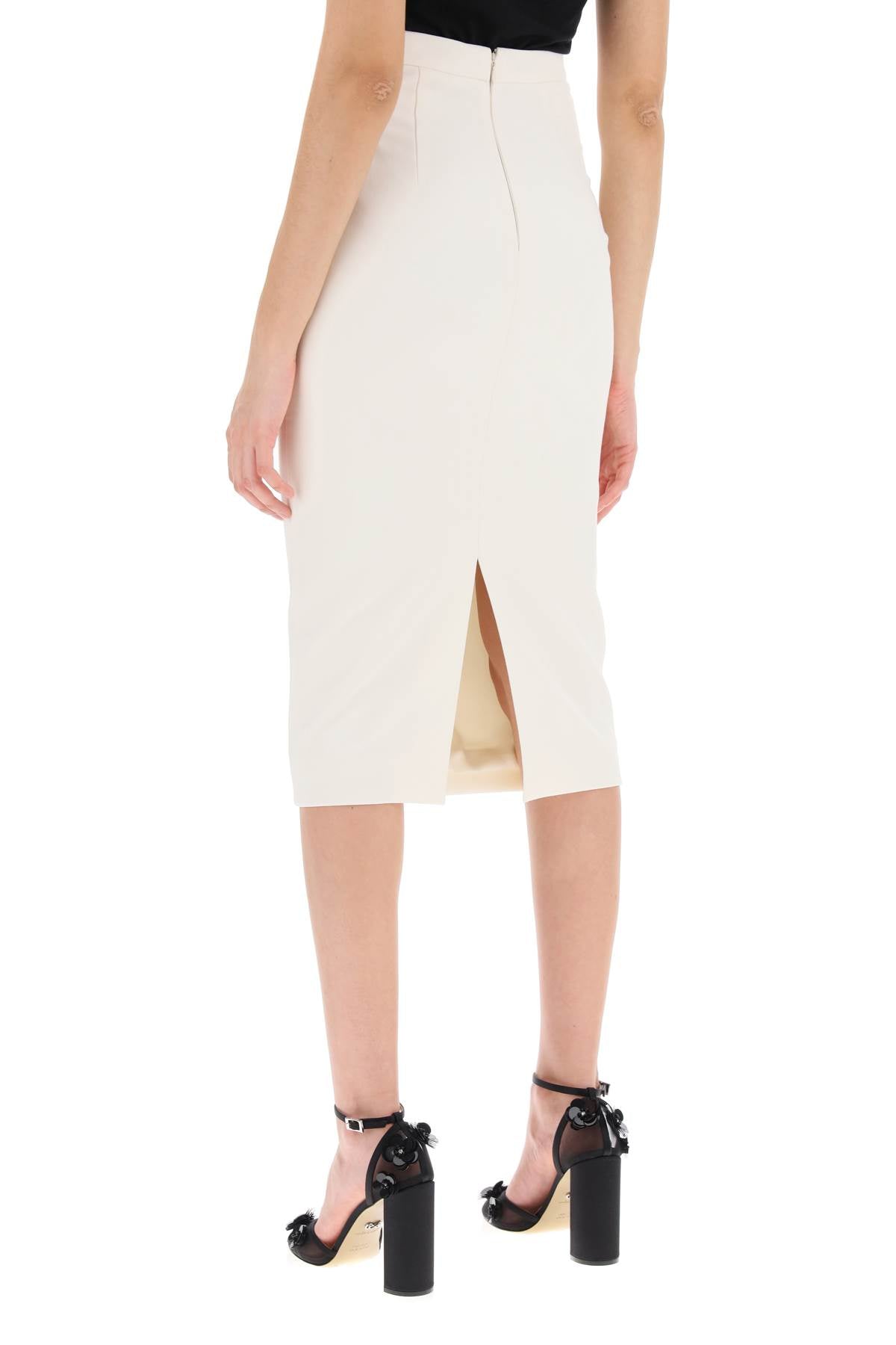 Shop Roland Mouret Midi Cady Skirt In Women In White
