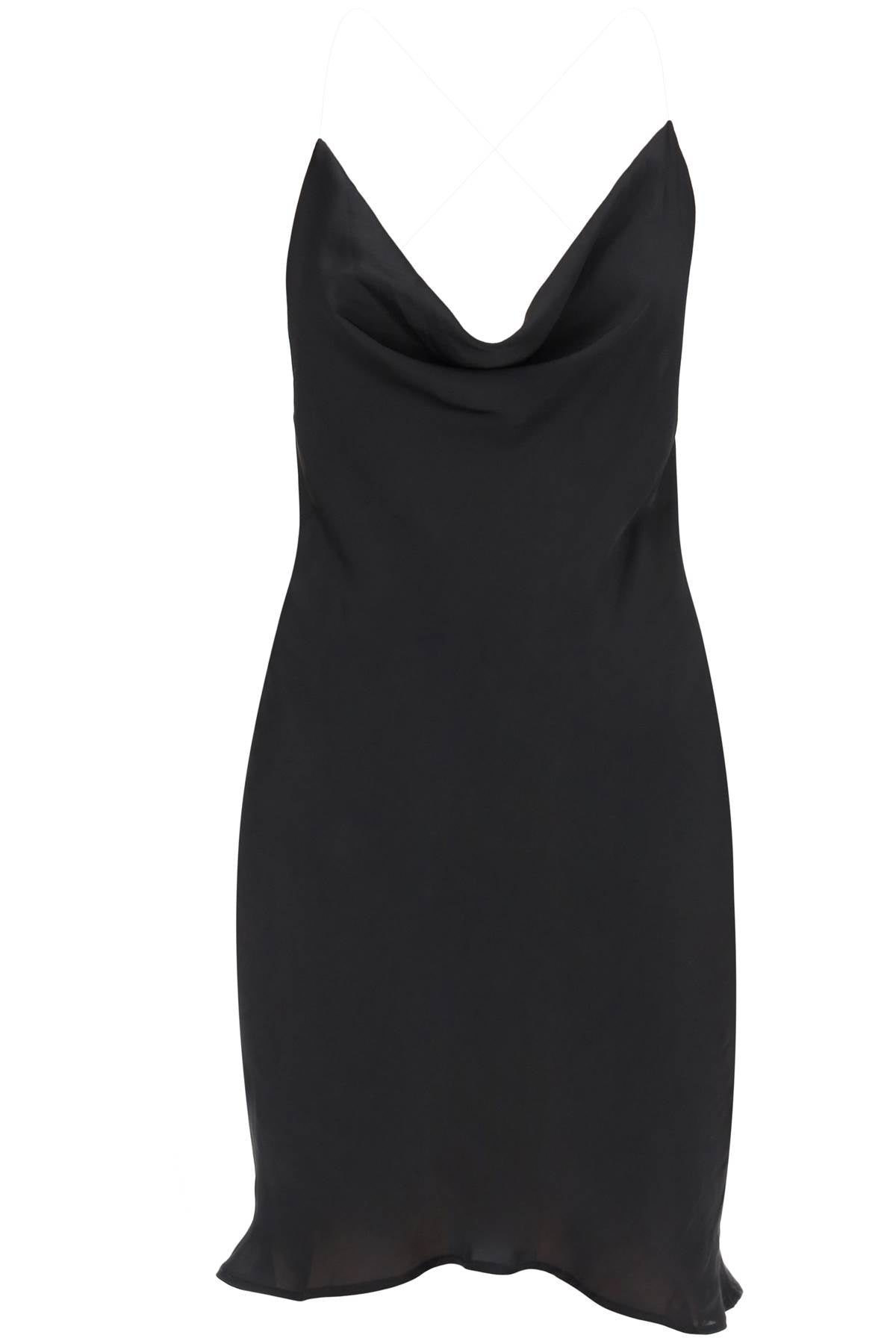Shop Y/project Y Project Satin Slip Dress For Elegant Women In Black