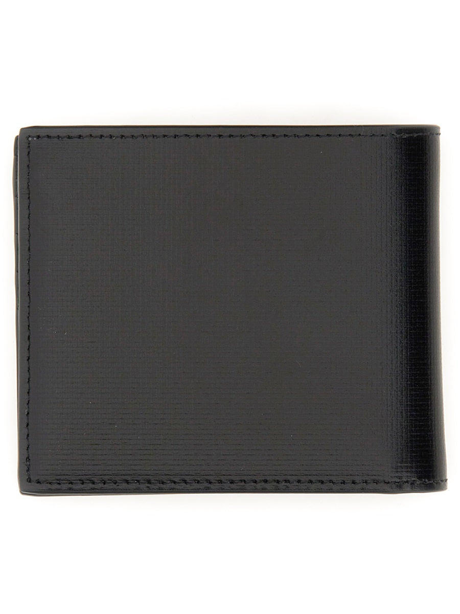 Givenchy Compact Black Calf Leather Wallet With Subtle Branding In Black