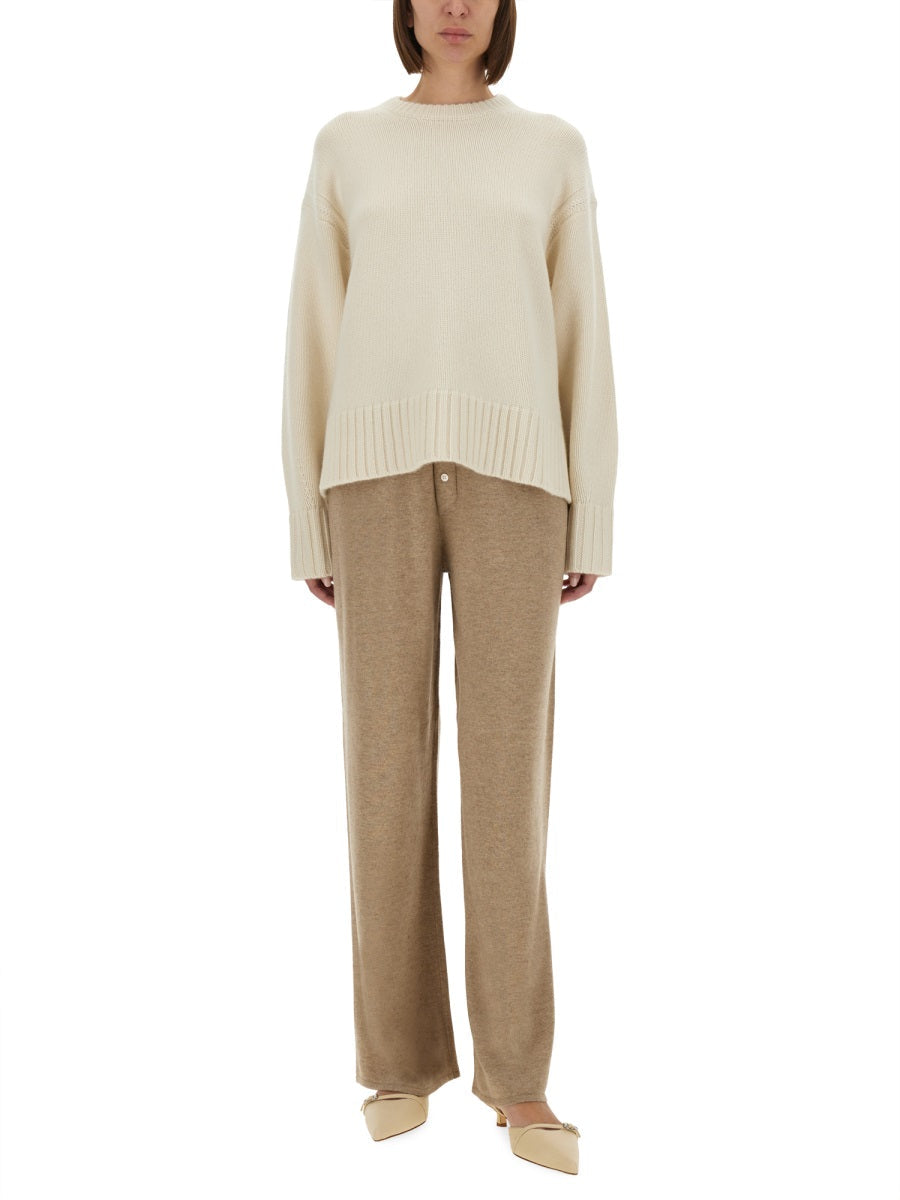 Guest In Residence Relaxed Fit Cashmere Crew Shirt In Neutral