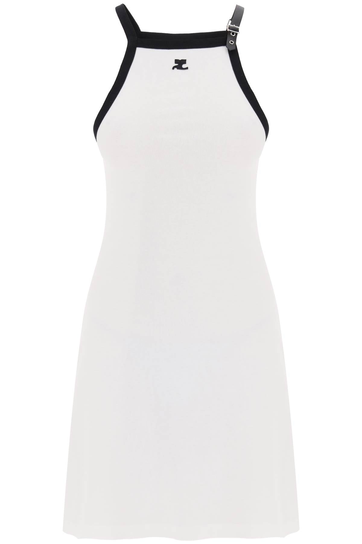 Shop Courrèges Courreges Bicolor Jersey Mini Dress In Women In Multicolor