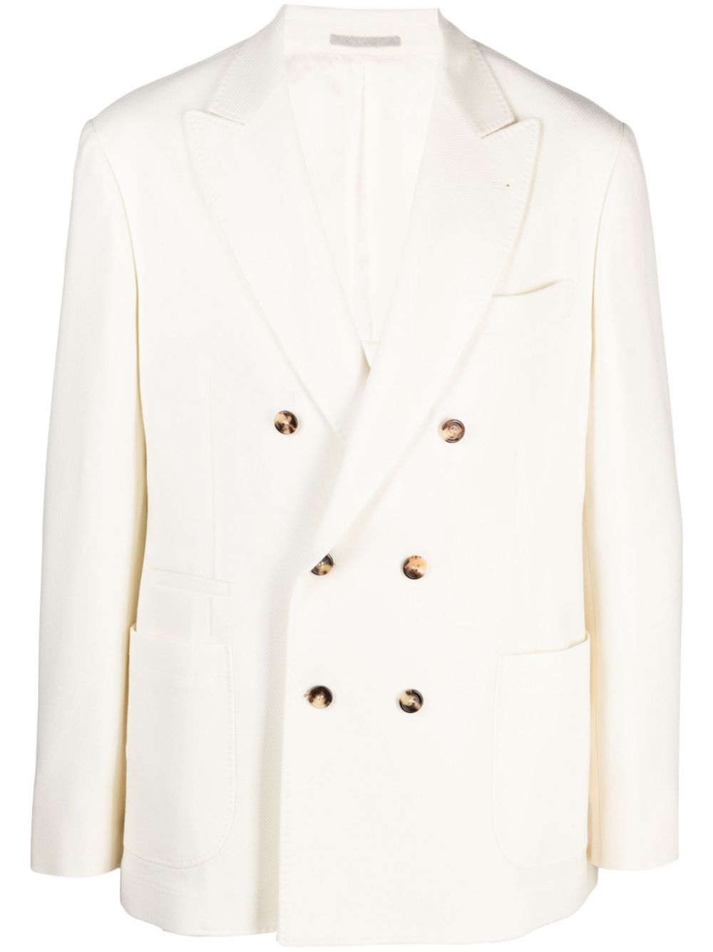 Brunello Cucinelli Linen Single-breasted Blazer Jacket In Blue