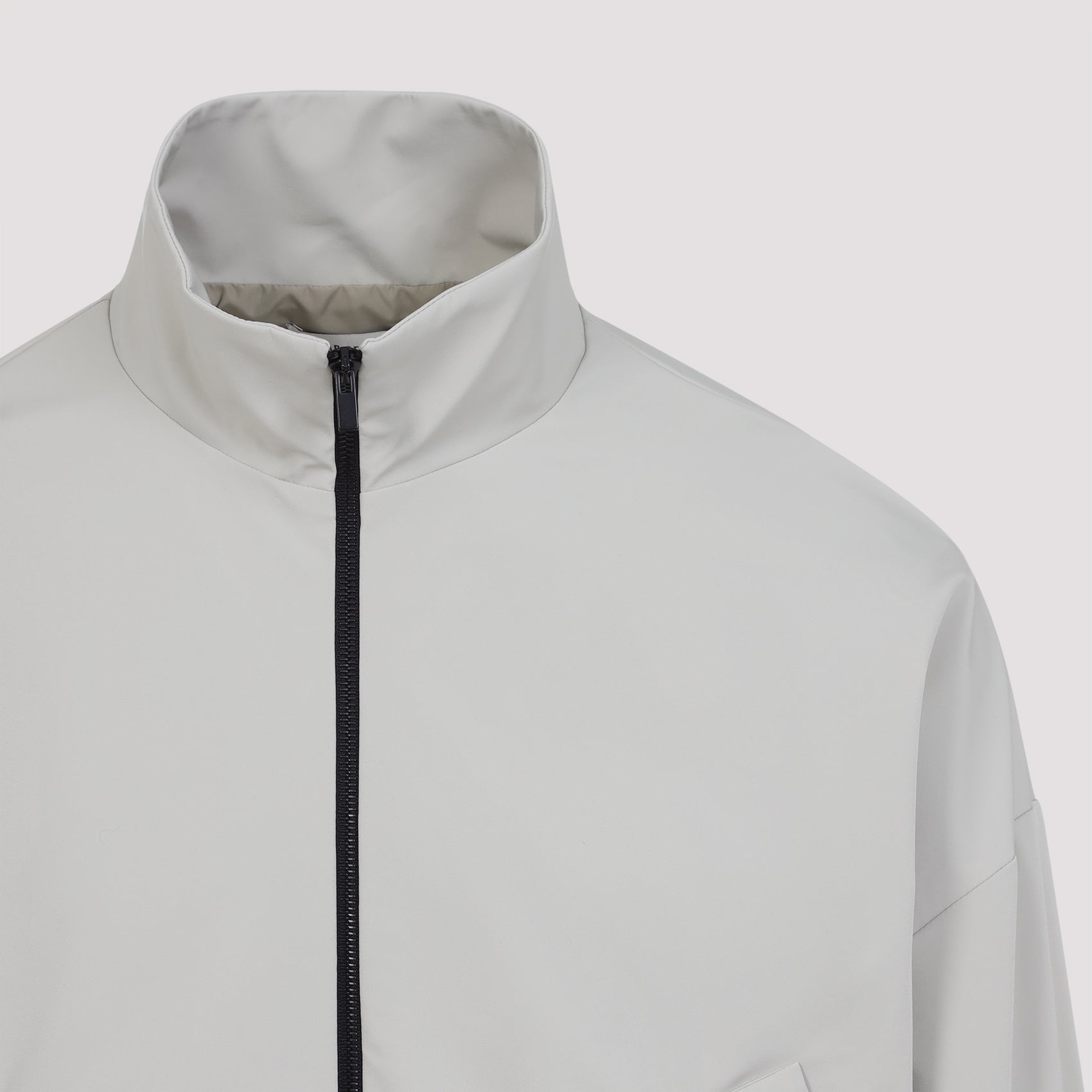 Fear Of God Cement Grey High Neck Track Jacket In Gray