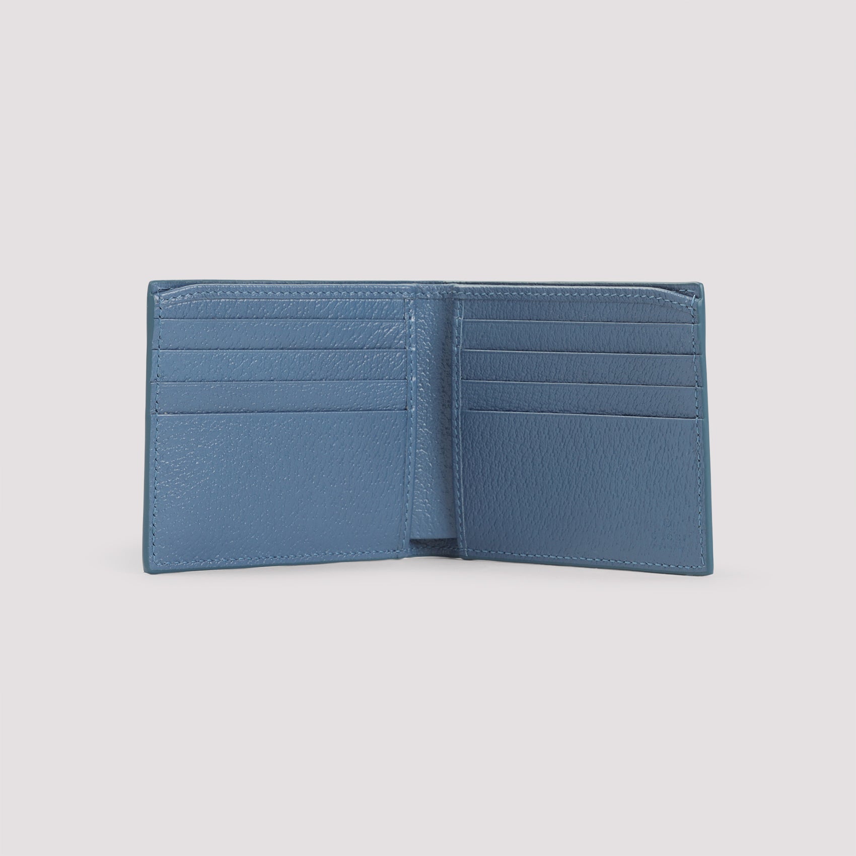 Gucci Blue Interior Gg Coin Wallet In Gray