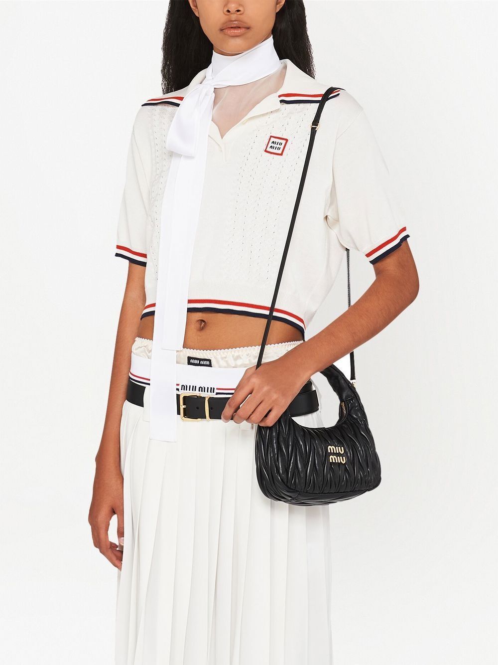Miu Miu Miumiu Women Wander Matelassé Nappa Leather Small Hobo Bag