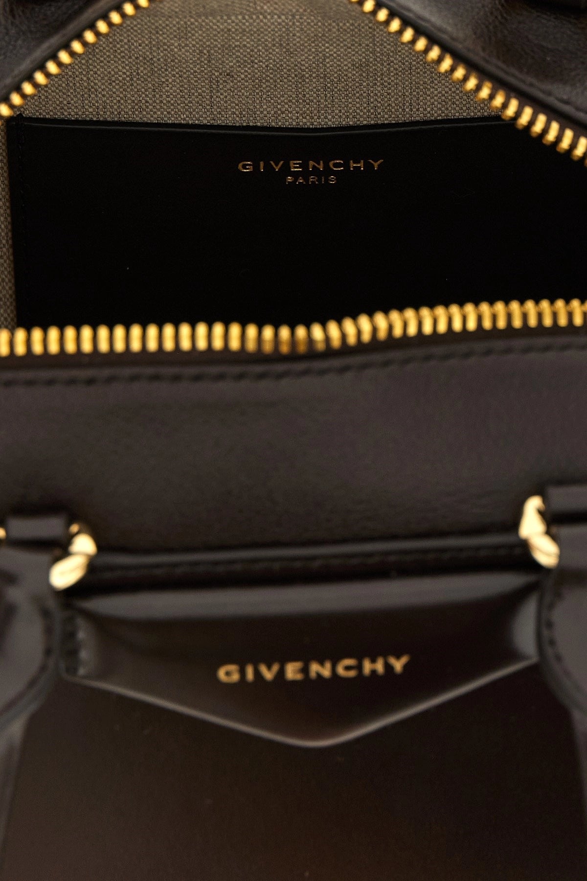 Givenchy Women Antigona East West Small Leather Shoulder Bag In Brown