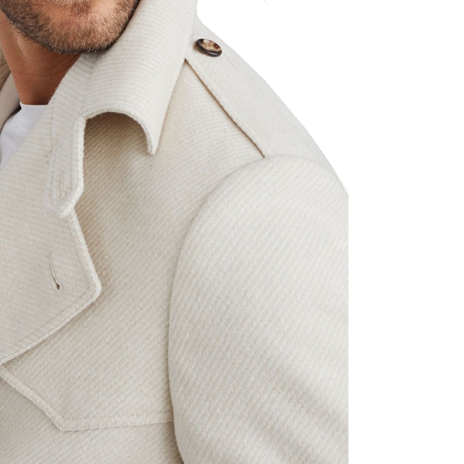 Brunello Cucinelli Long Double-breasted Coat In White