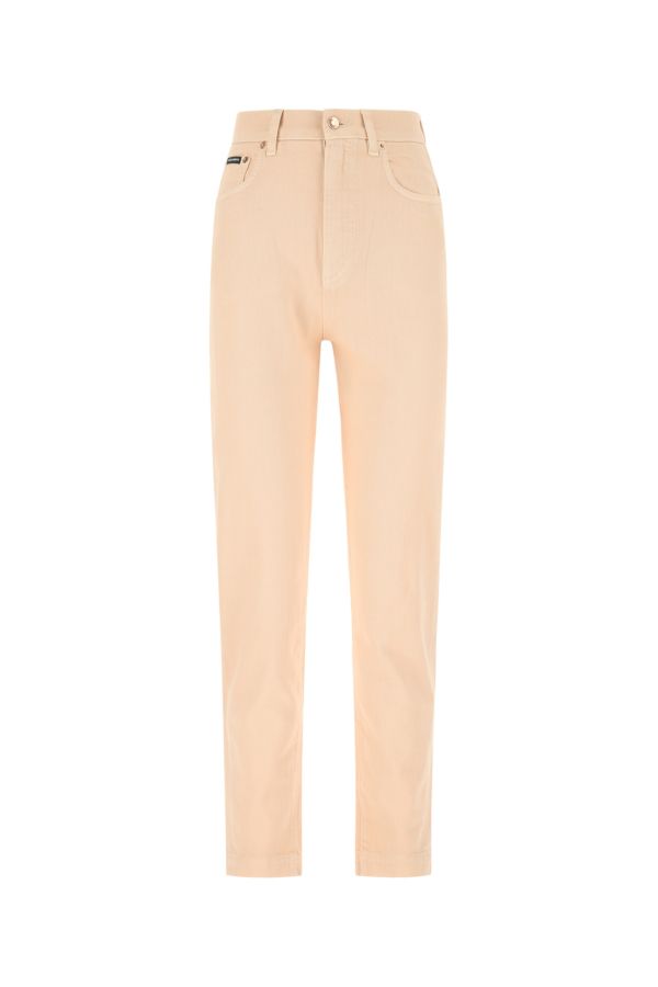 DOLCE & GABBANA DOLCE & GABBANA WOMAN LIGHT PINK DENIM AMBER JEANS