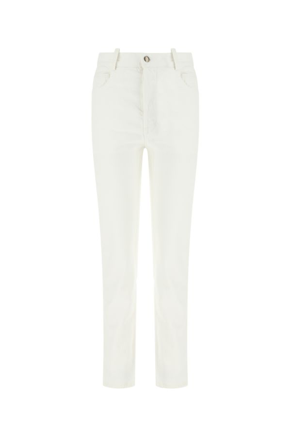 ANN DEMEULEMEESTER ANN DEMEULEMEESTER WOMAN WHITE DENIM LOU JEANS