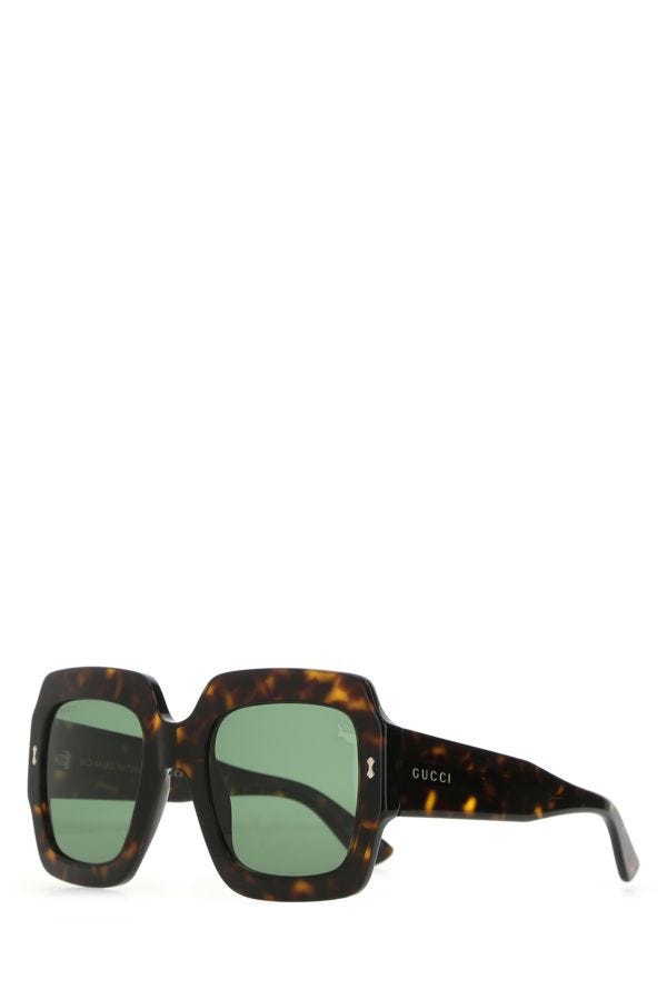 Gucci Woman Multicolor Acetate Sunglasses In Black