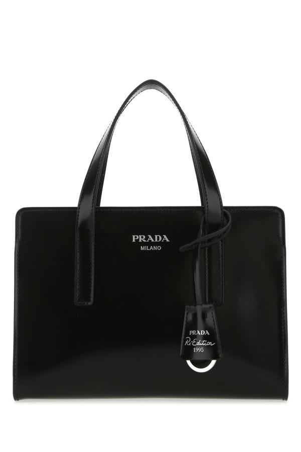 Prada Woman Black Leather Re-edition 1995 Handbag