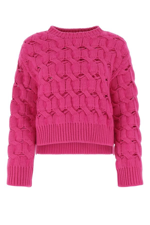 Valentino Garavani Woman Pink Pp Wool Blend Oversize Sweater