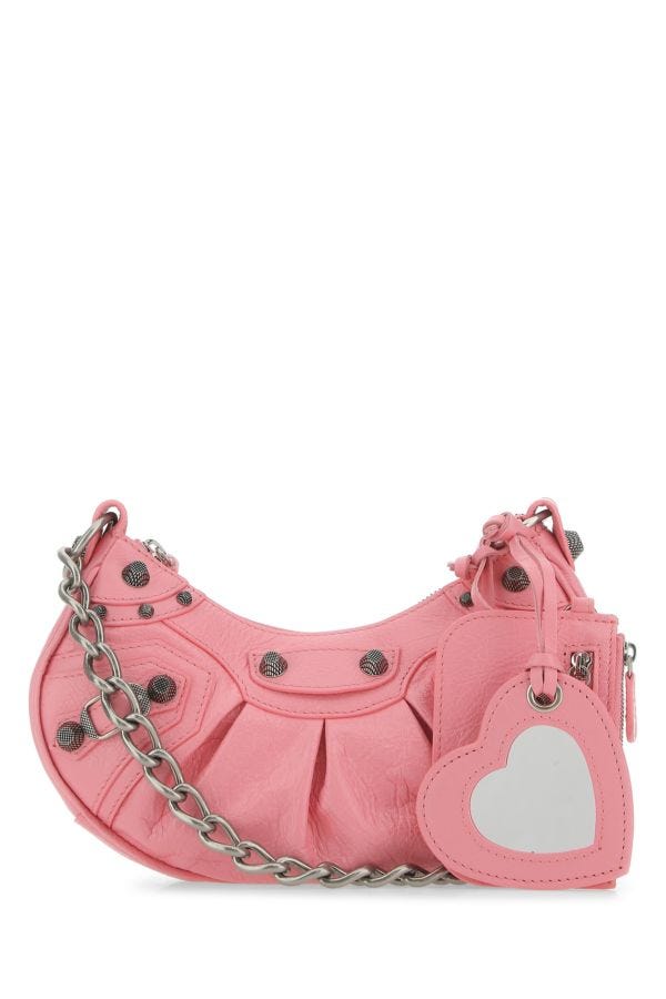 Balenciaga Woman Pink Nappa Leather Le Cagole Xs Crossbody Bag