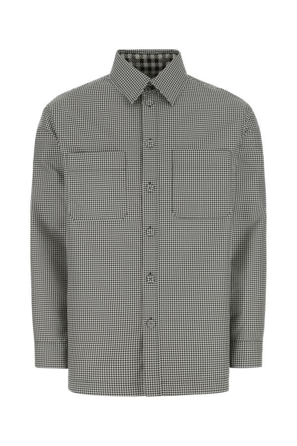 FENDI FENDI MAN EMBROIDERED POLYESTER REVERSIBLE SHIRT