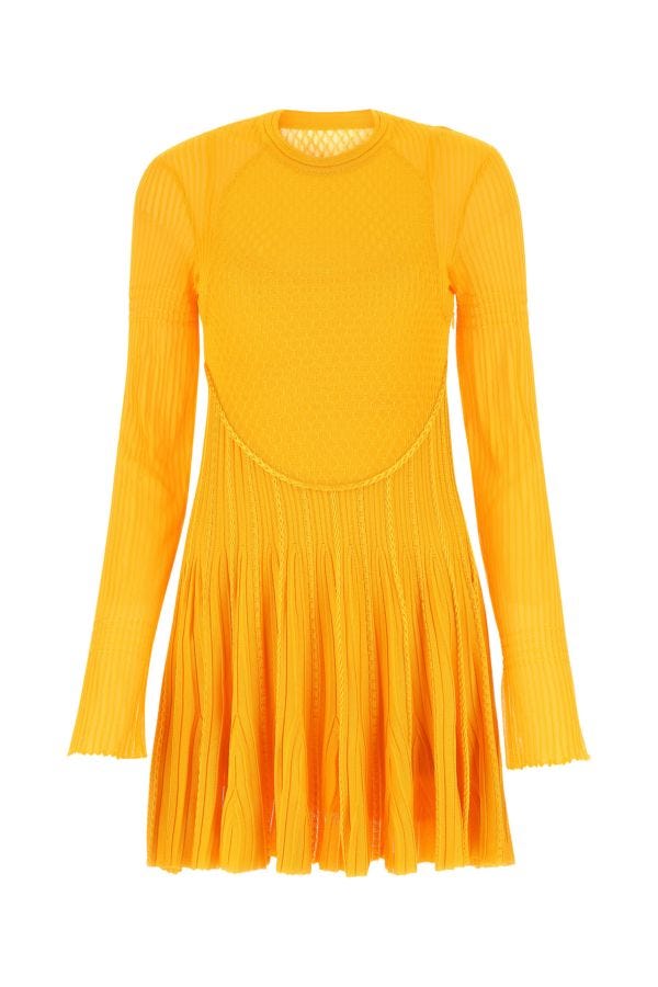 Givenchy Woman Yellow Stretch Viscose Blend Mini Dress