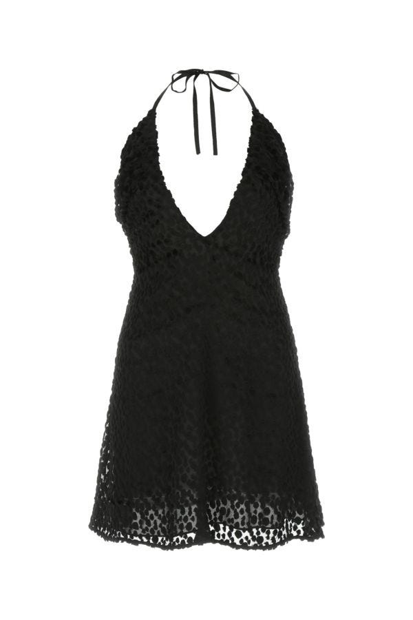 Saint Laurent Woman Black Crepe Mini Dress