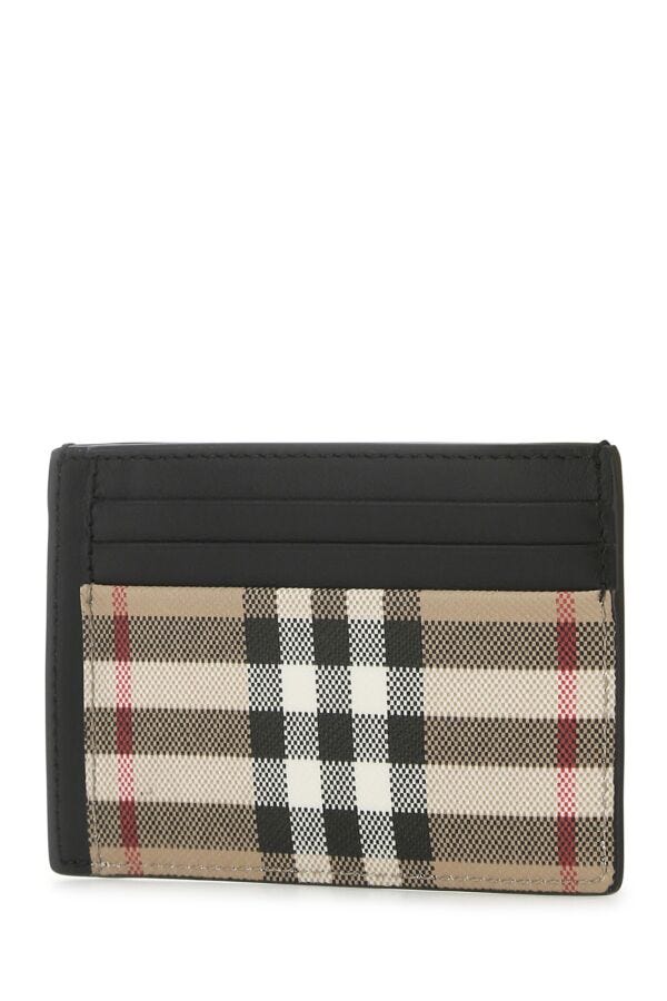 Burberry Woman Printed Canvas Card Holder Multicolor