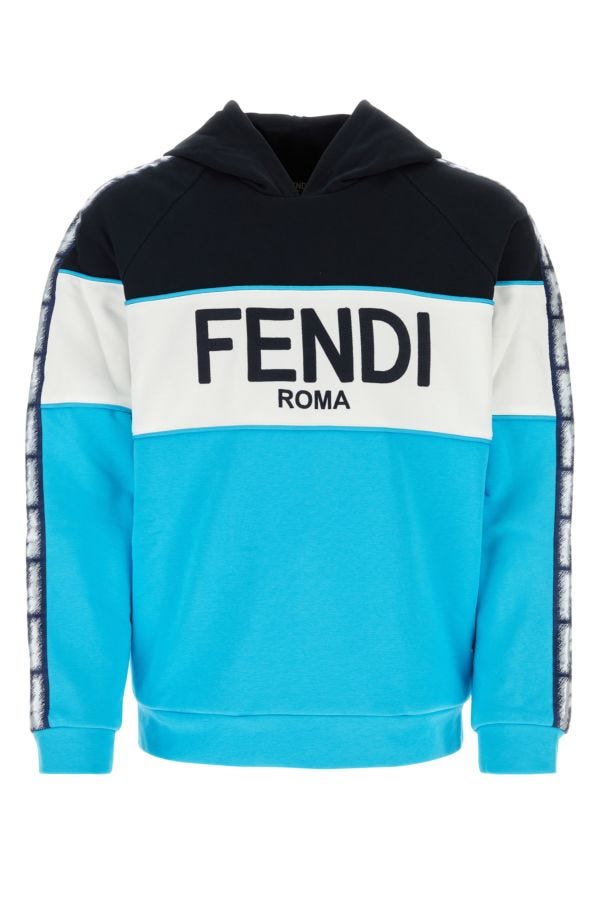 Fendi Man Multicolor Cotton Sweatshirt