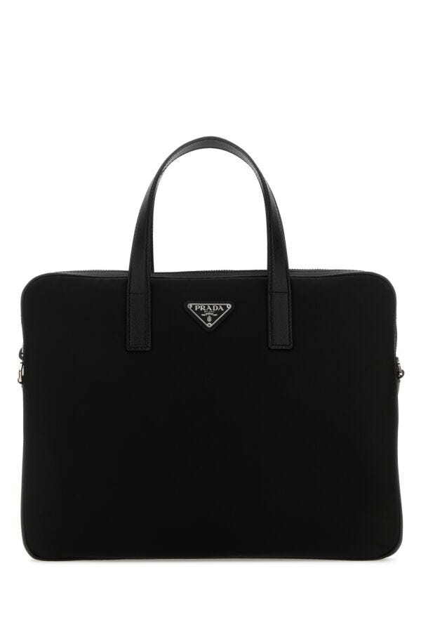 Prada Man Black Re-nylon Briefcare