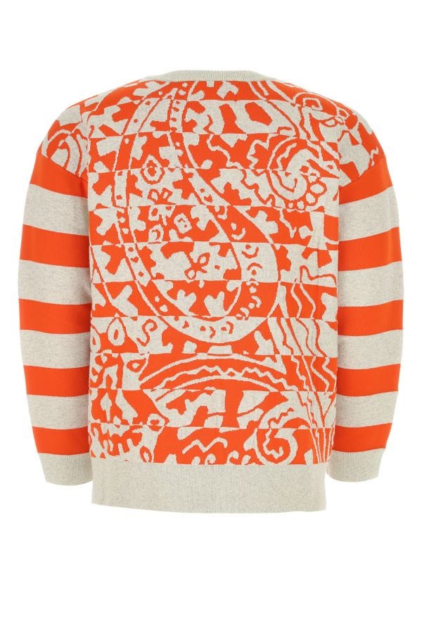 Shop Isabel Marant Man Embroidered Cotton Blend Oversize Sloan Sweater In Multicolor