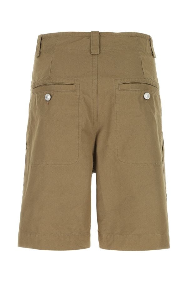 Shop Isabel Marant Man Mud Cotton Kilano Bermuda Shorts In Brown
