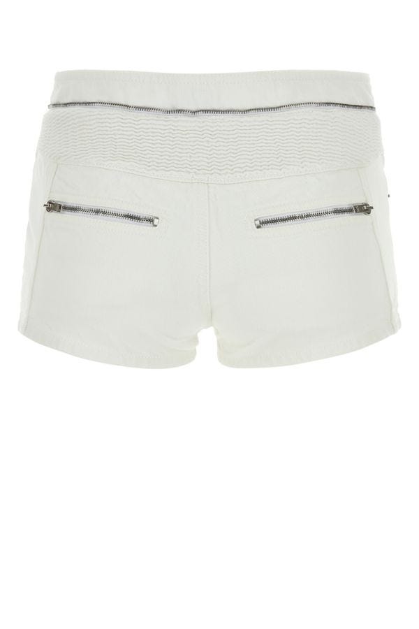 Shop Isabel Marant Woman White Denim Lary Shorts