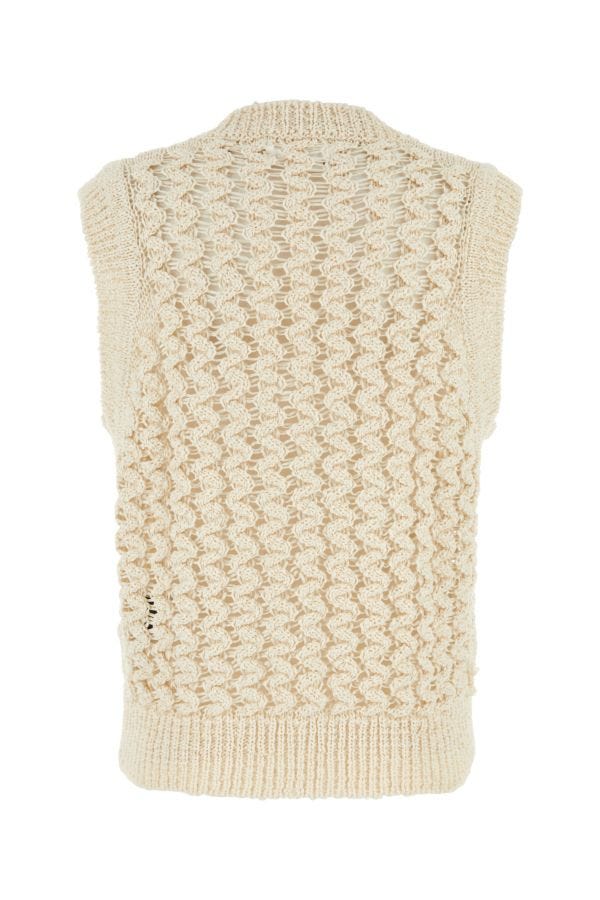 Shop Isabel Marant Woman Ivory Cotton Blend Fynn Vest In White