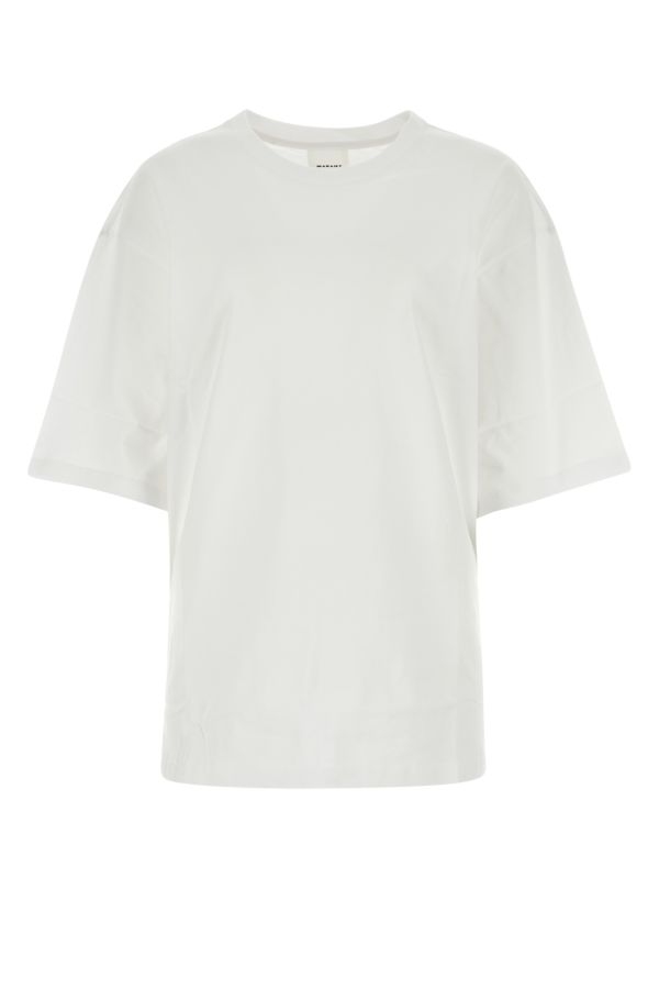 Shop Isabel Marant Woman White Cotton Guizy T-shirt
