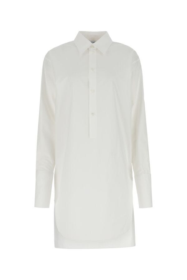 Loewe Woman White Poplin Shirt Dress