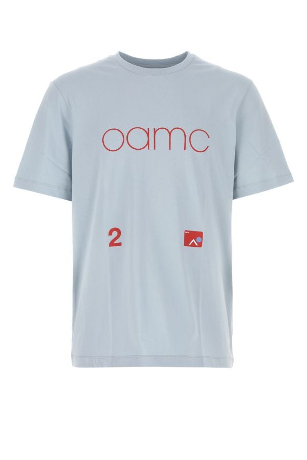 OAMC OAMC MAN LIGHT-BLUE COTTON OVERSIZE T-SHIRT