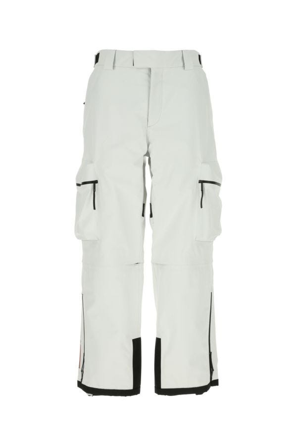 Prada Man Chalk Polyester Ski Pant In White