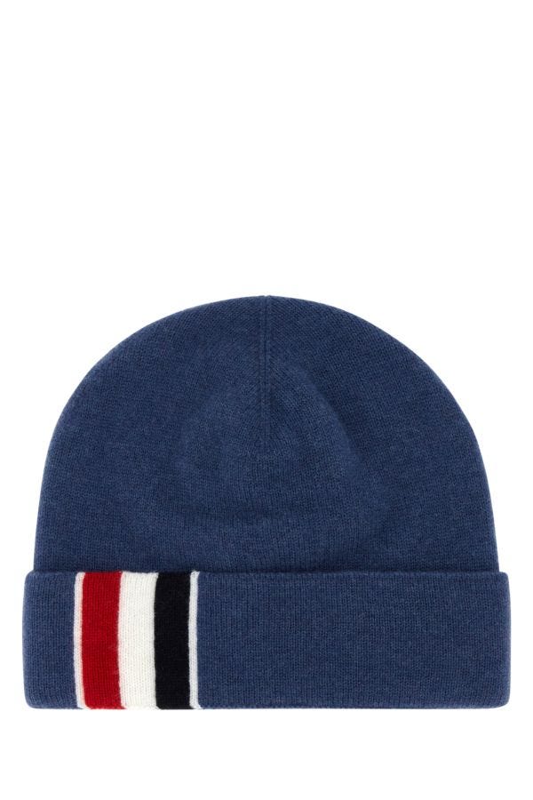 Thom Browne Man Air Force Blue Wool Beanie Hat
