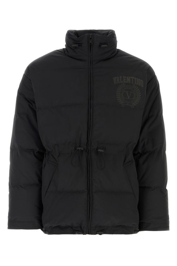 Valentino Garavani Man Black Stretch Polyester Padded Jacket