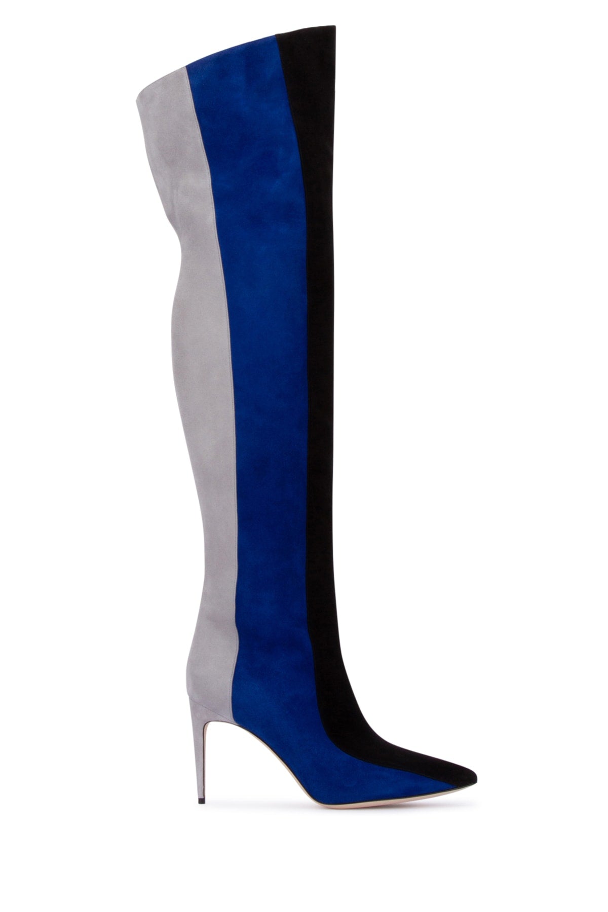 Manolo Blahnik Chicuyuhi 85mm Suede Thigh-high Boots In Multicolor