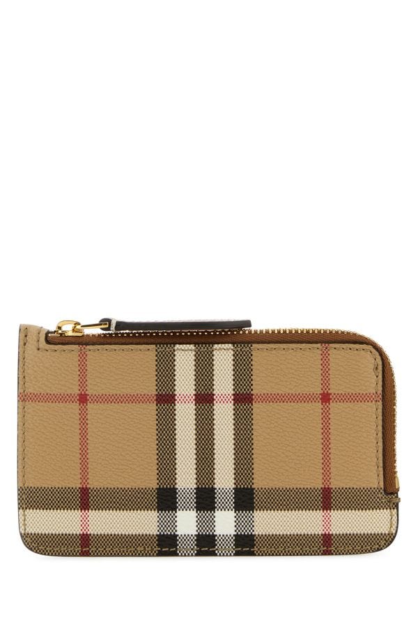 Burberry Woman Printed Canvas Card Holder Multicolor