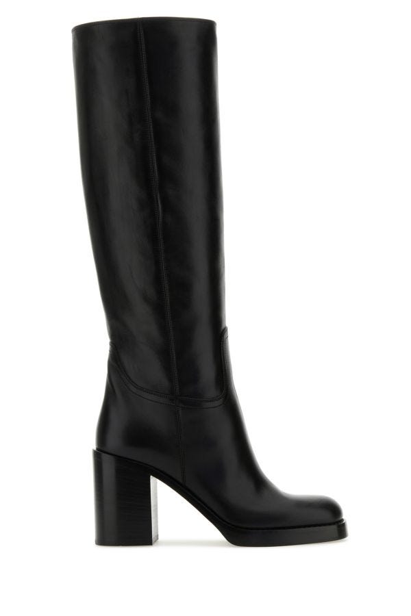 Prada Woman Black Leather Boots