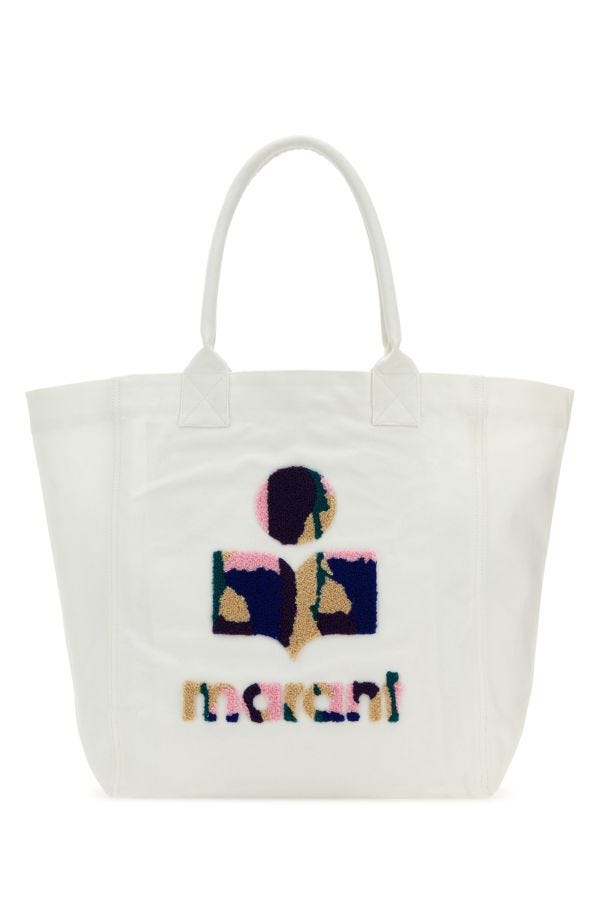 Shop Isabel Marant Woman White Cotton Yenky Shopping Bag