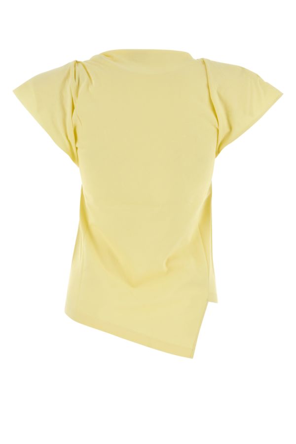 Shop Isabel Marant Woman Pastel Yellow Cotton Sebani T-shirt