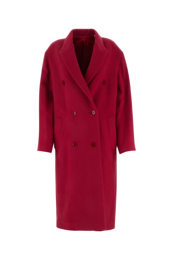 Shop Isabel Marant Woman Bordeaux Wool Blend Theodore Coat In Red