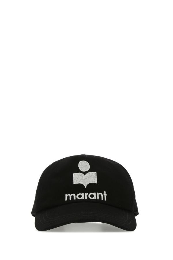 Shop Isabel Marant Man Black Cotton Tyron Baseball Cap