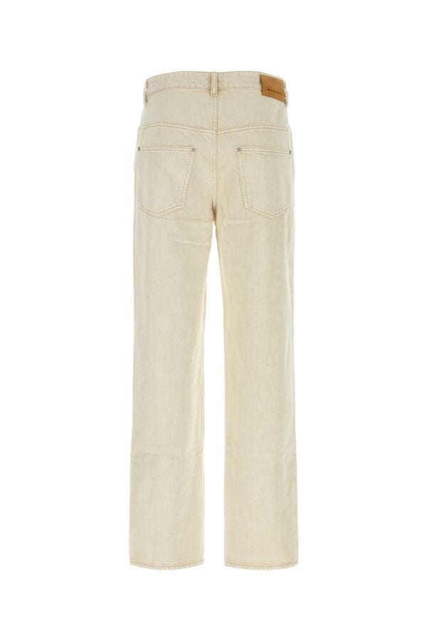 Shop Isabel Marant Man Ivory Cotton Javi Pant In White