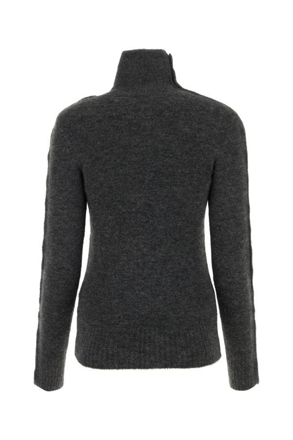 Shop Isabel Marant Woman Anthracite Nylon Blend Malo Sweater In Gray
