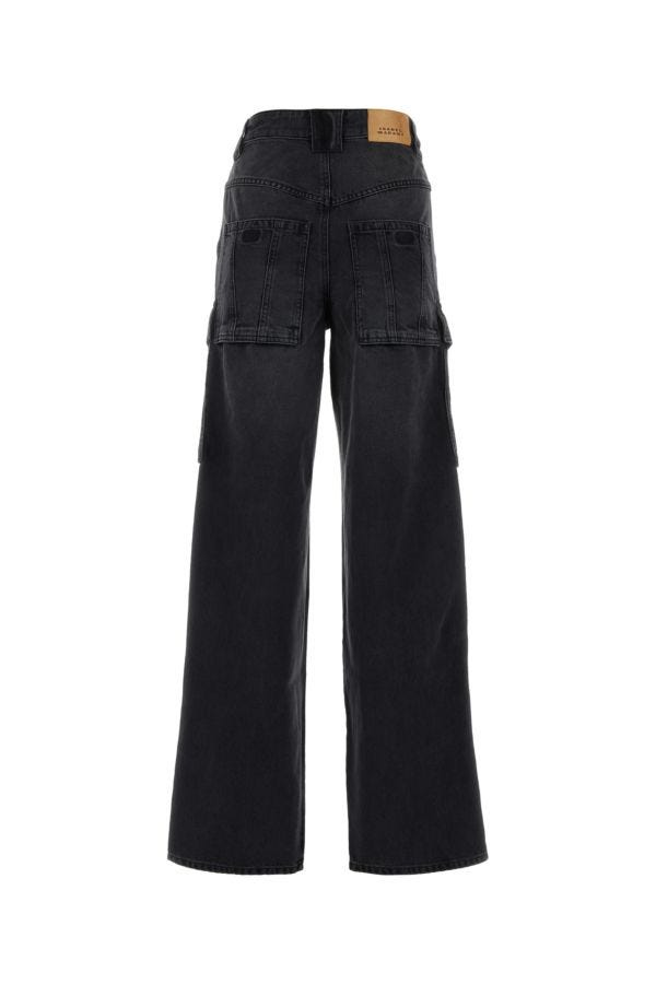 Shop Isabel Marant Étoile Isabel Marant Etoile Woman Black Denim Heilani Wide-leg Jeans