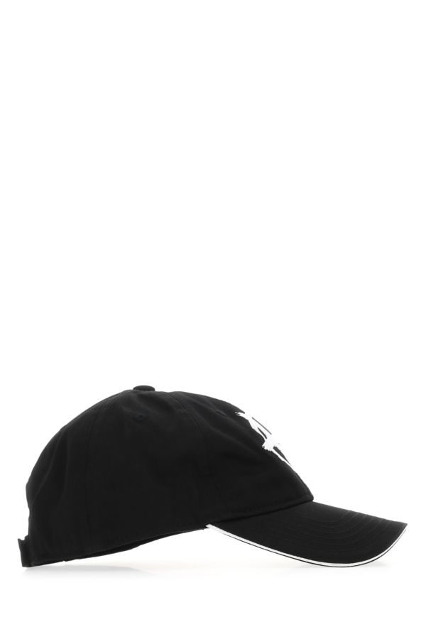 Shop Vetements Unisex Black Cotton Baseball Cap