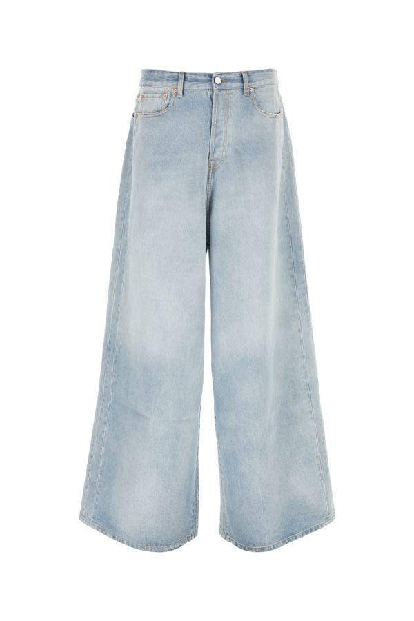 Shop Vetements Unisex Denim Wide-leg Jeans In Blue