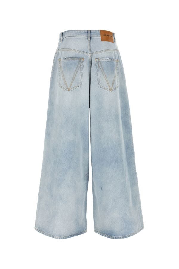 Shop Vetements Unisex Denim Wide-leg Jeans In Blue