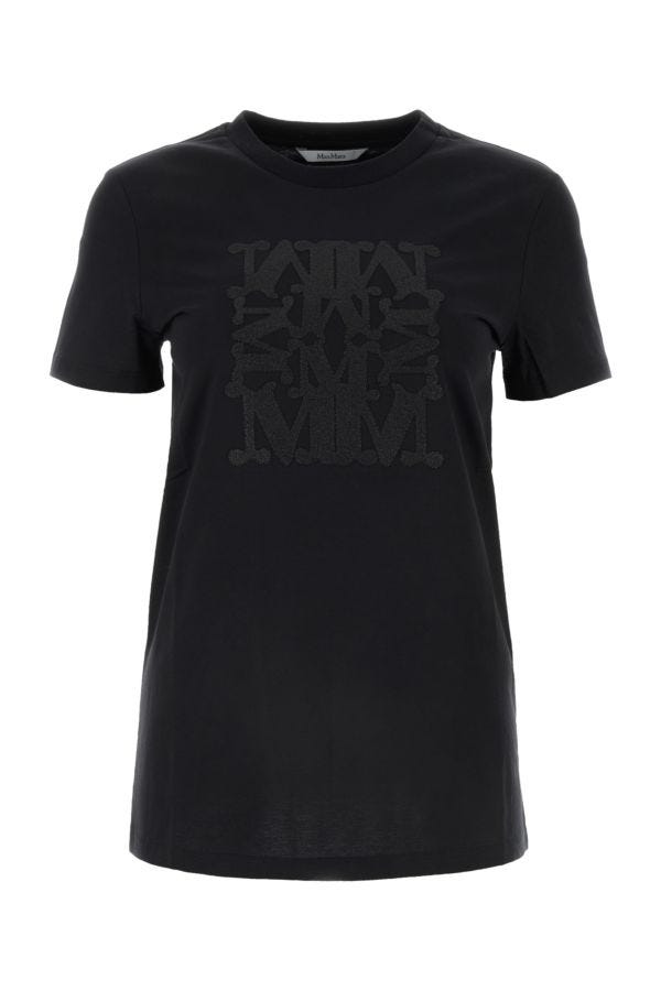 Max Mara Woman Black Cotton Taverna T-shirt