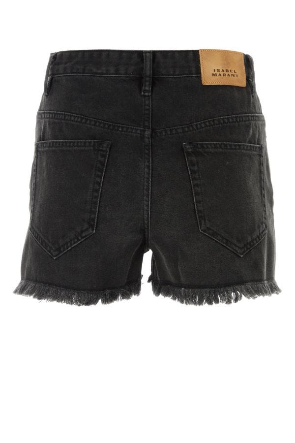 Shop Isabel Marant Woman Black Denim Lesia Shorts
