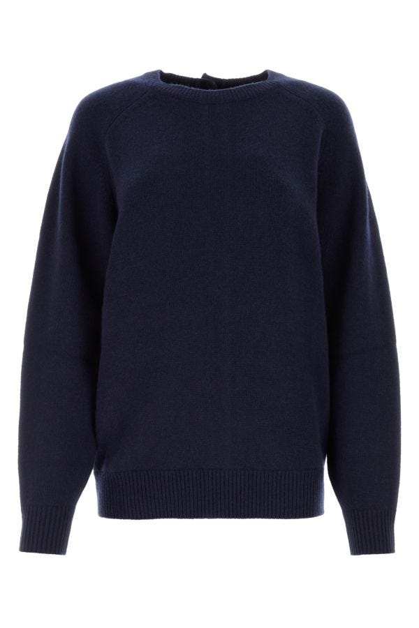 Shop Isabel Marant Woman Midnight Blue Wool Blend Oversize Lison Sweater